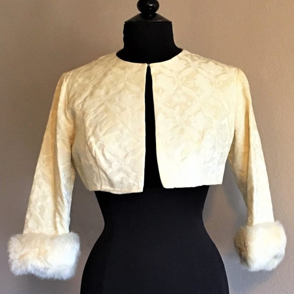 Vintage Jackets & Coats Vintage Bolero Jacket With Fur Cuffs Poshmark